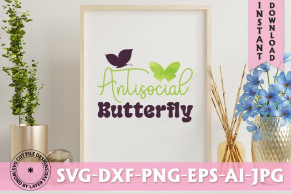 Antisocial Butterfly Retro Design: A Vibe for Your Visuals