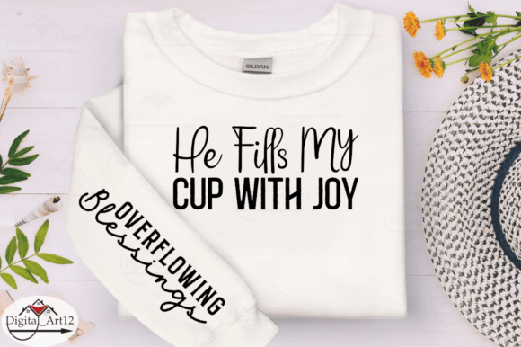 He Fills My Cup with Sleeve SVG: A Design for Cozy Brands
